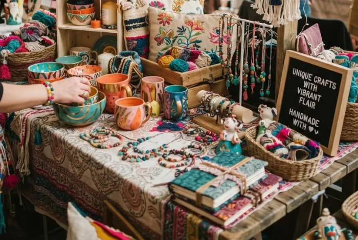 Handmade crafts made with creativity